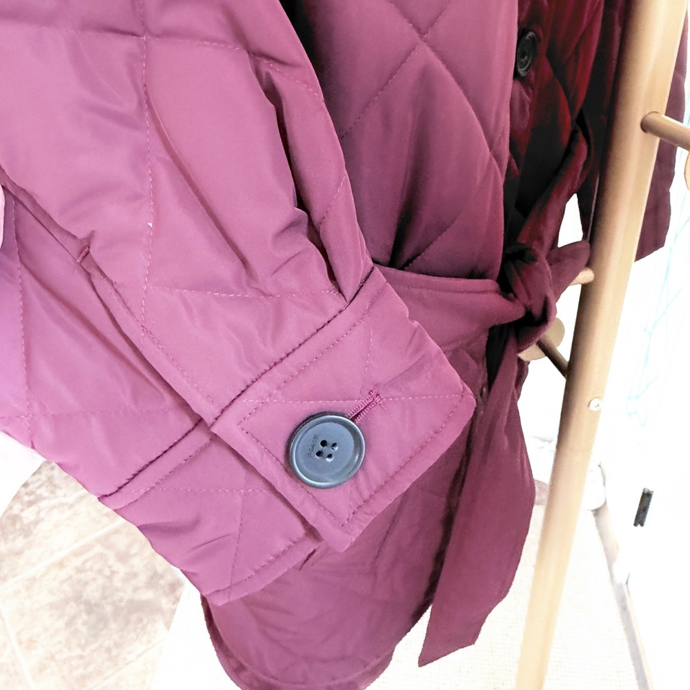 Quilted Burgundy Coach Jacket - Picture 9 of 11